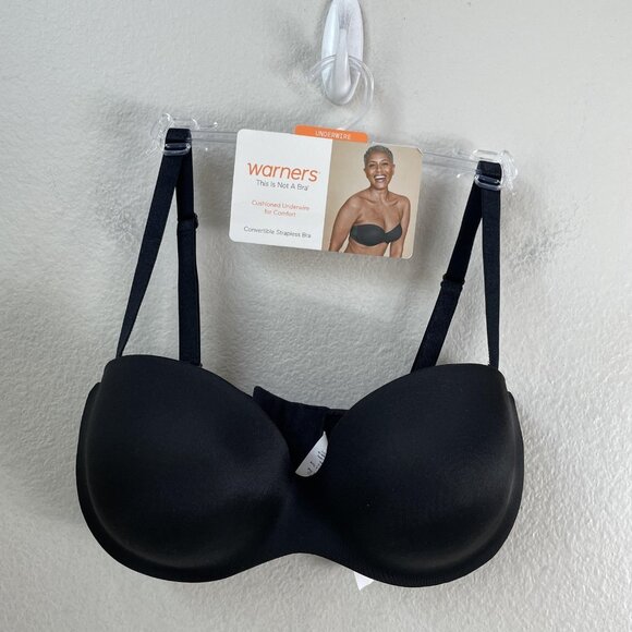 Warners Convertible Strapless Bra Womens 34D Underwire Lightly Lined Comfort - Picture 1 of 9